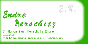 endre merschitz business card